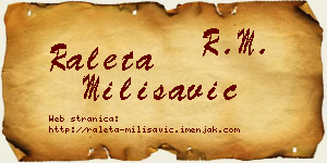 Raleta Milisavić vizit kartica